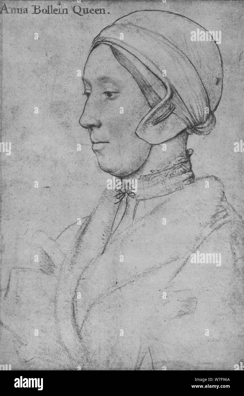 Anne Boleyn', 1533-1536 (1945). Artisti: Hans Holbein il Giovane, Anne Boleyn. Foto Stock