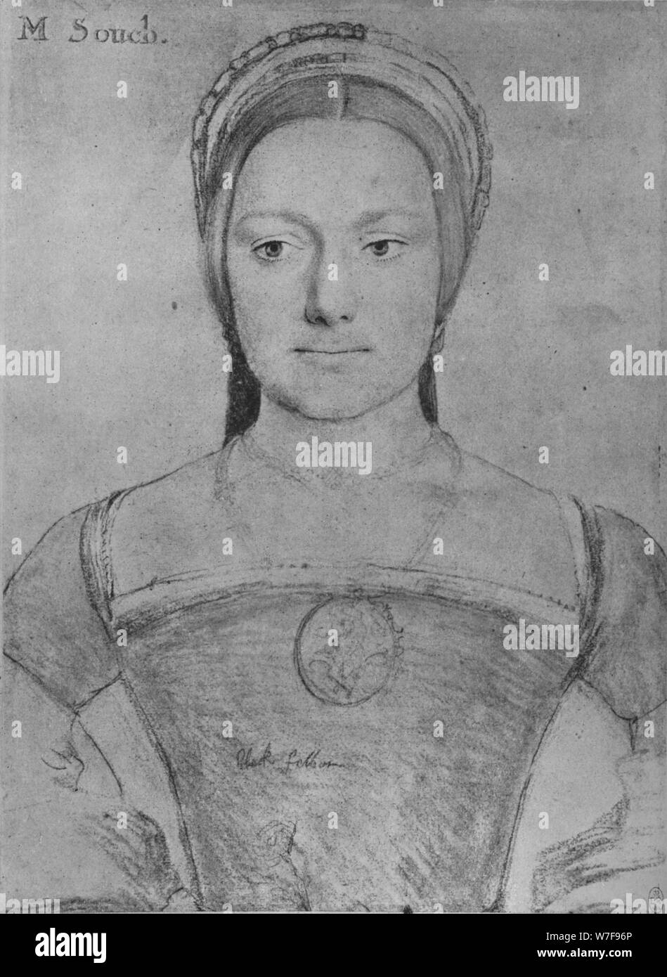 'Mary Zouch', c1532-1543 (1945). Artista: Hans Holbein il Giovane. Foto Stock