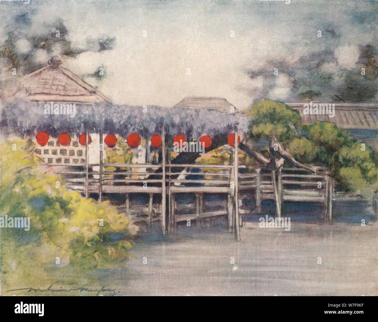 'Un soleggiato giardino', c1887, (1901). Artista: Mortimer Menpes L. Foto Stock