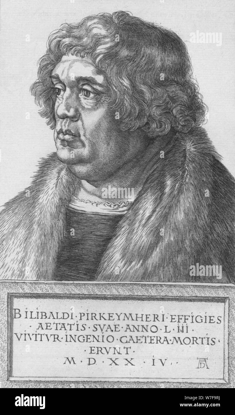 " Ritratto di Pirkheimer', 1524, (1906). Artista: Albrecht Dürer. Foto Stock