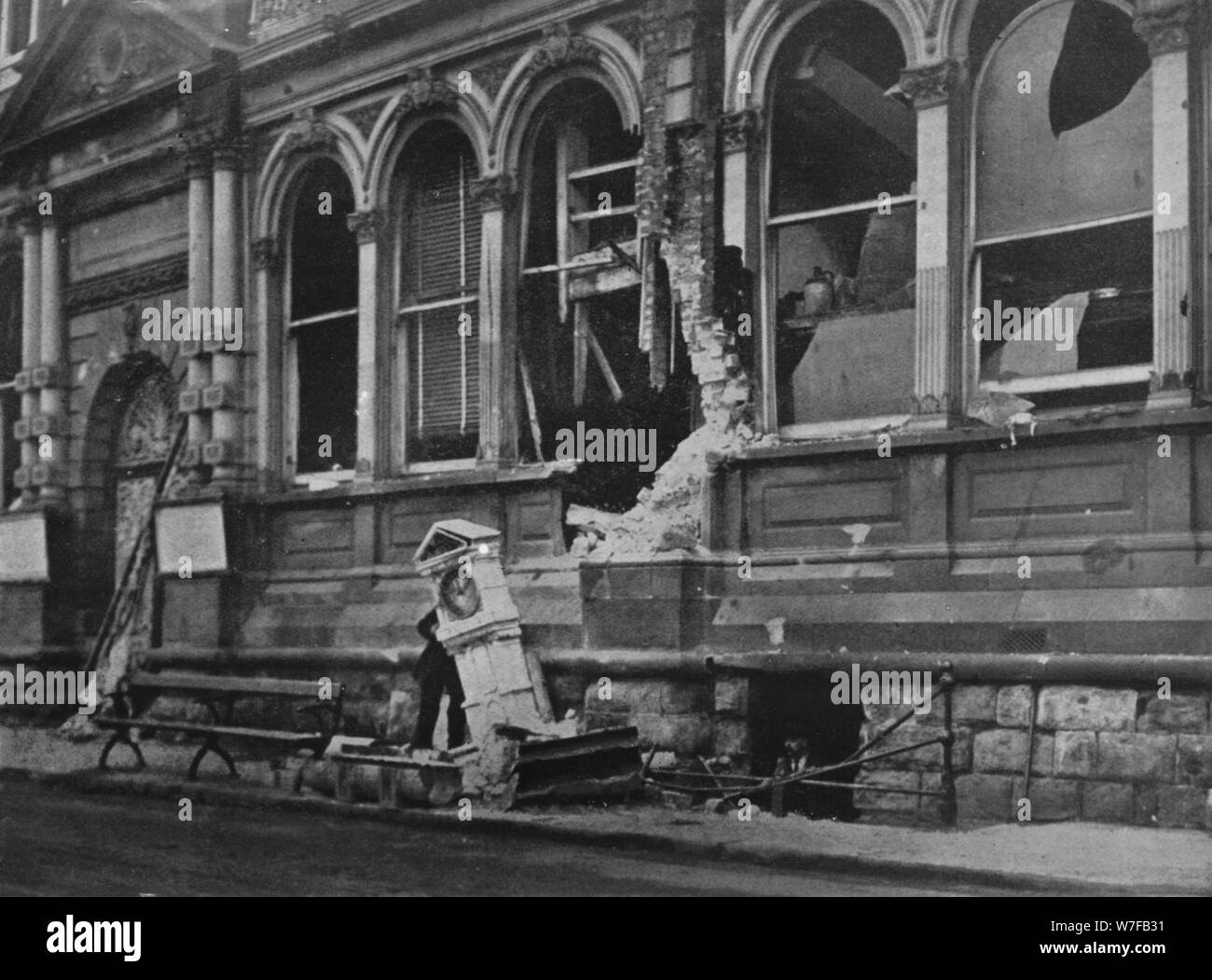 'Il raid navale sulla costa est", 1914. Artista: sconosciuto. Foto Stock