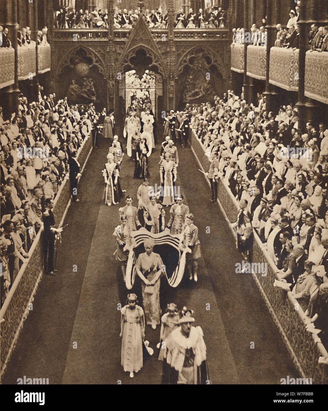"La Regina madre processione dell', 12 maggio 1937. Artista: sconosciuto. Foto Stock