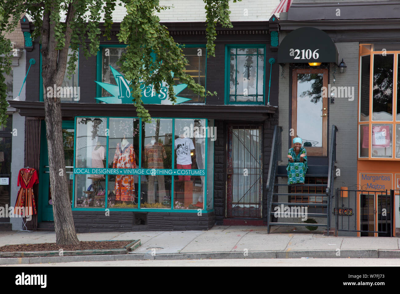 Adams Morgan è una diversa culturalmente quartiere in NW, Washington, D.C. Foto Stock