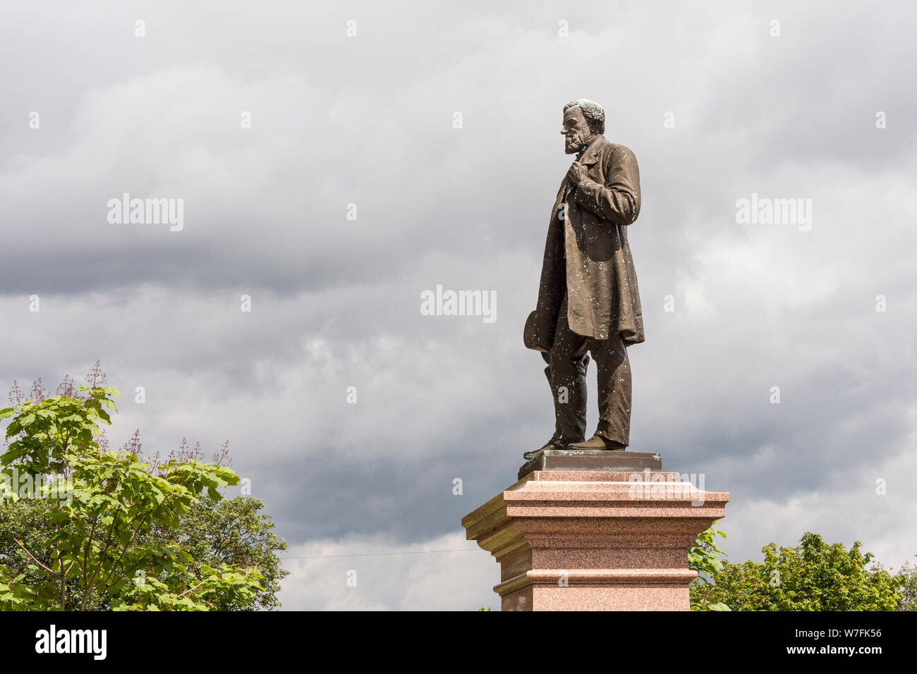 Statua di George Palmer, Palmer Park, Reading, Berkshire, Inghilterra, GB, Regno Unito, Foto Stock