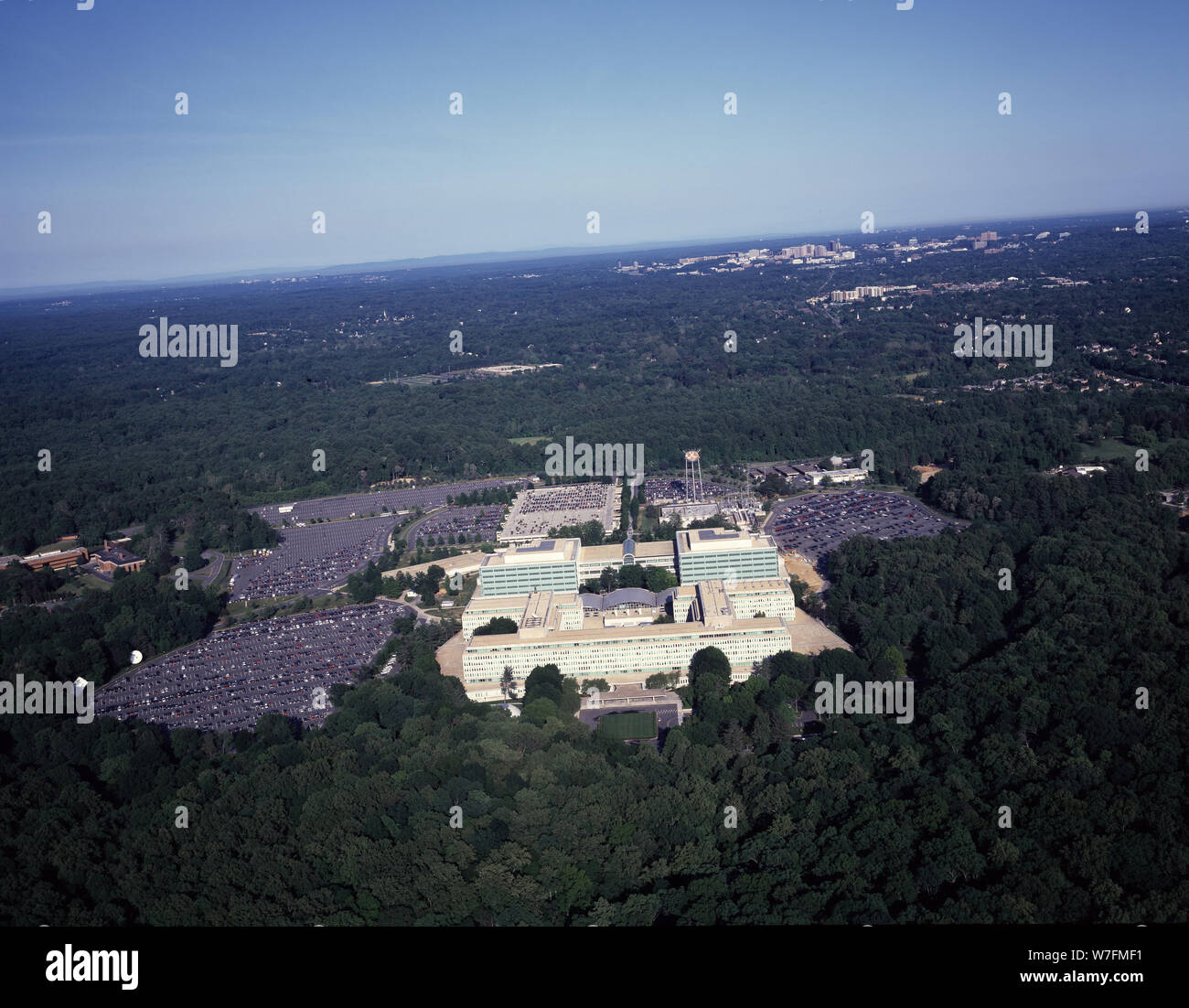 'Vista aerea del quartier generale della CIA, Langley, Virginia; ' Foto Stock
