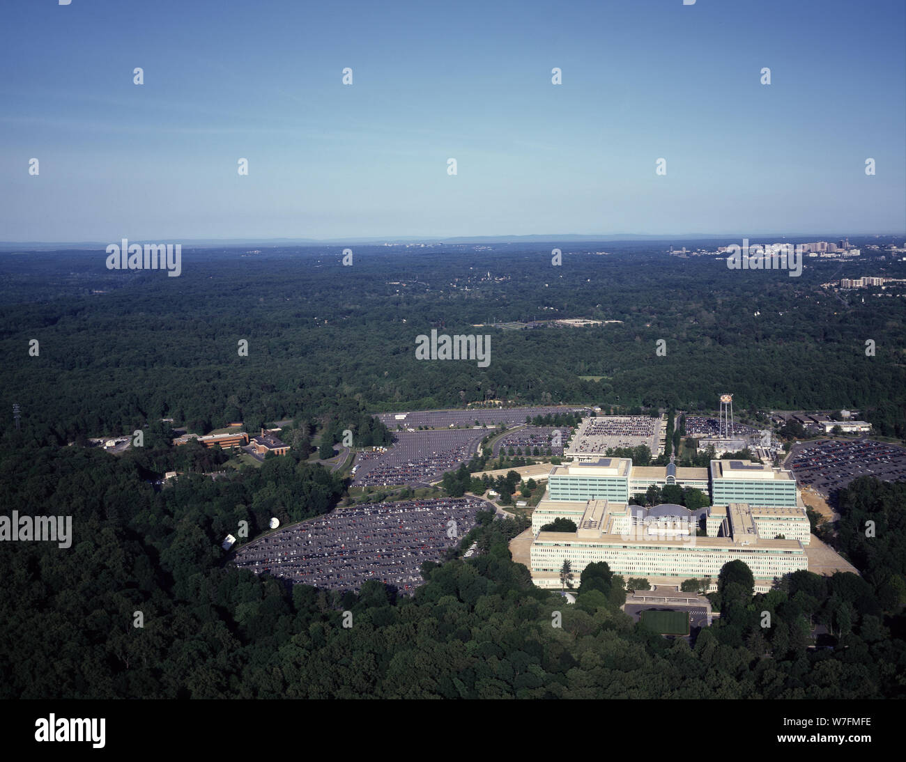'Vista aerea del quartier generale della CIA, Langley, Virginia; ' Foto Stock