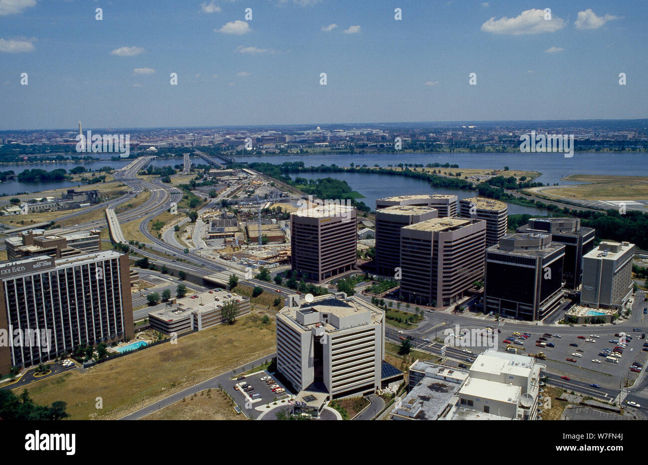 Vista aerea della città di cristallo, Virginia Foto Stock