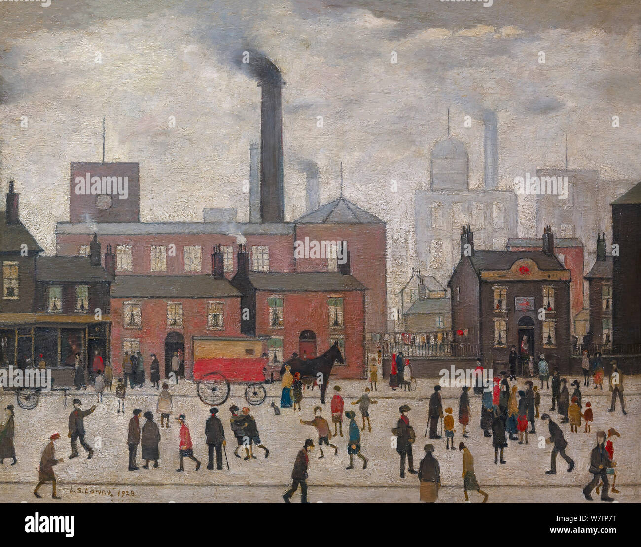 Tornando a casa dal mulino, LS Lowry, 1928 Foto Stock