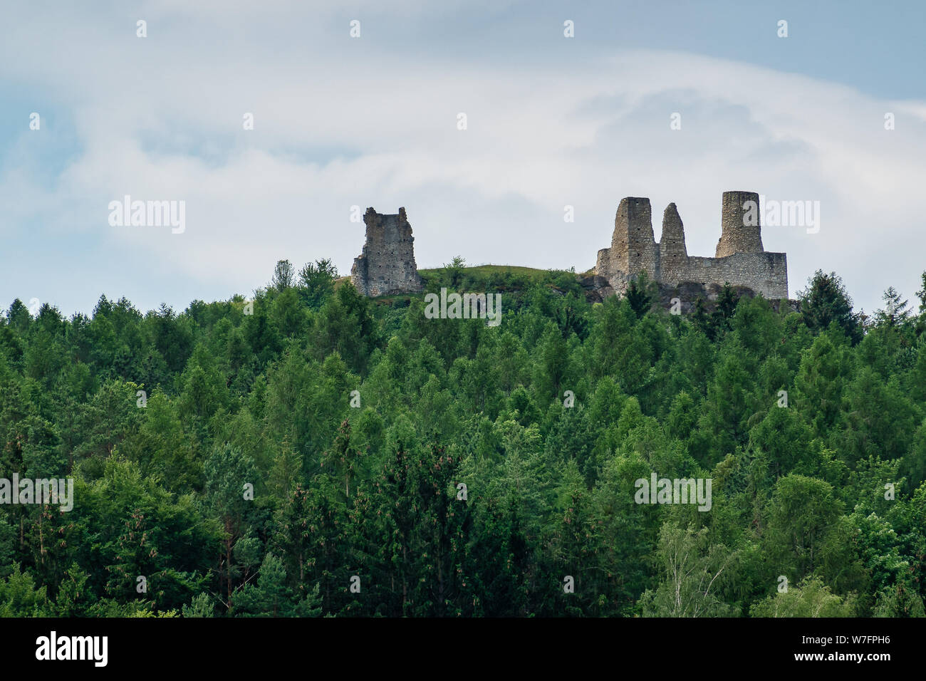 Castello rovina Hohenburg, Alto Palatinato in Baviera, Germania Foto Stock