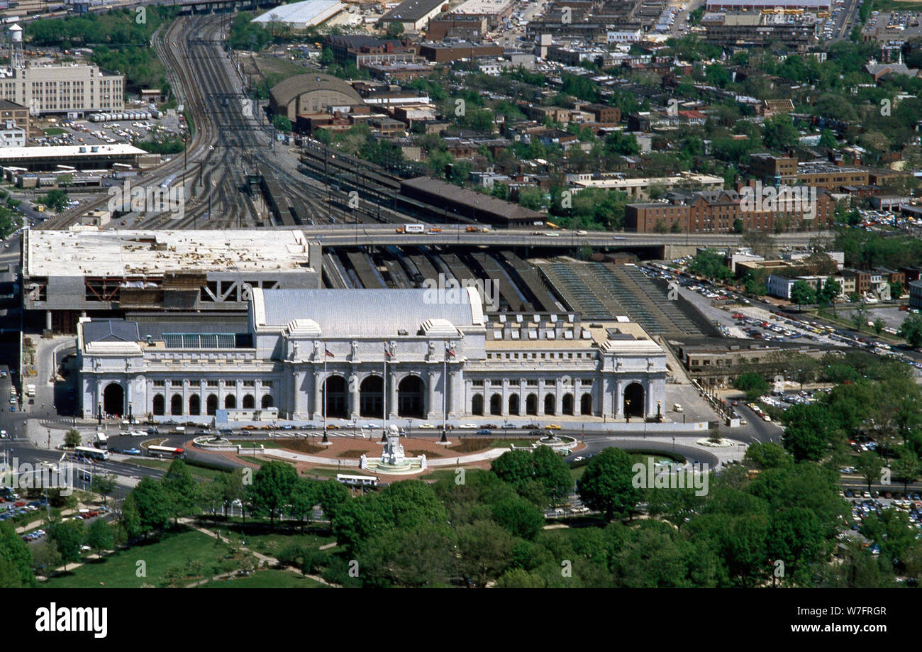 Vista aerea della Union Station di Washington, D.C. Foto Stock