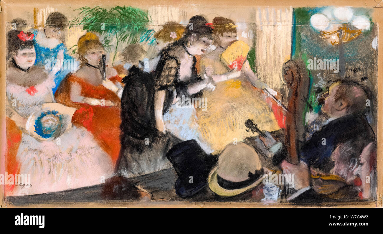 Edgar Degas, disegno Café-Concert, 1876-1877 Foto Stock