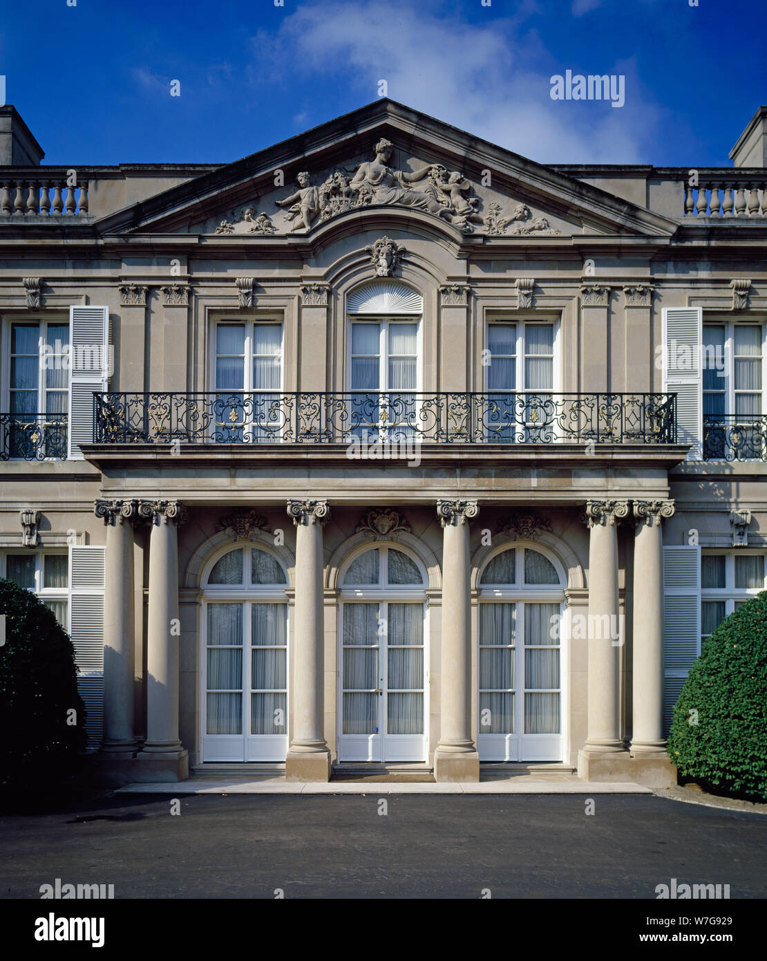 Dettagli architettonici della residenza dell'Ambasciatore del Belgio, Washington, D.C. Foto Stock