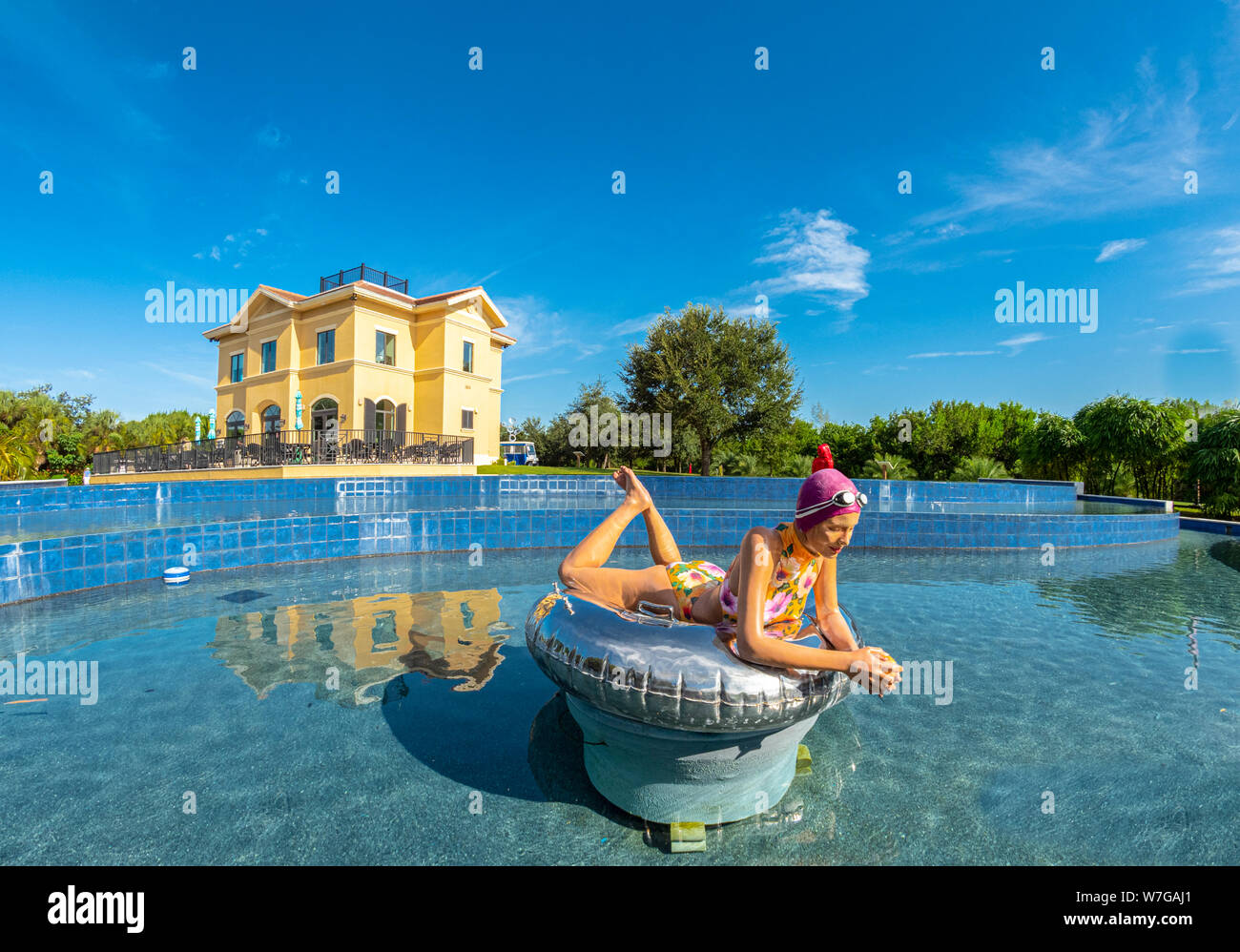 Peace River di Botanica & giardini di scultura in Punta Gorda Florida Foto Stock