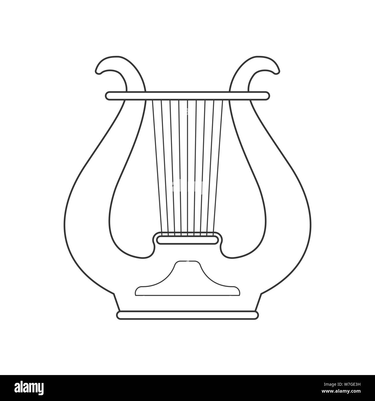 Piatto esca in bianco e nero e la relativa icona. Vettore isolato String ill. Illustrazione Vettoriale