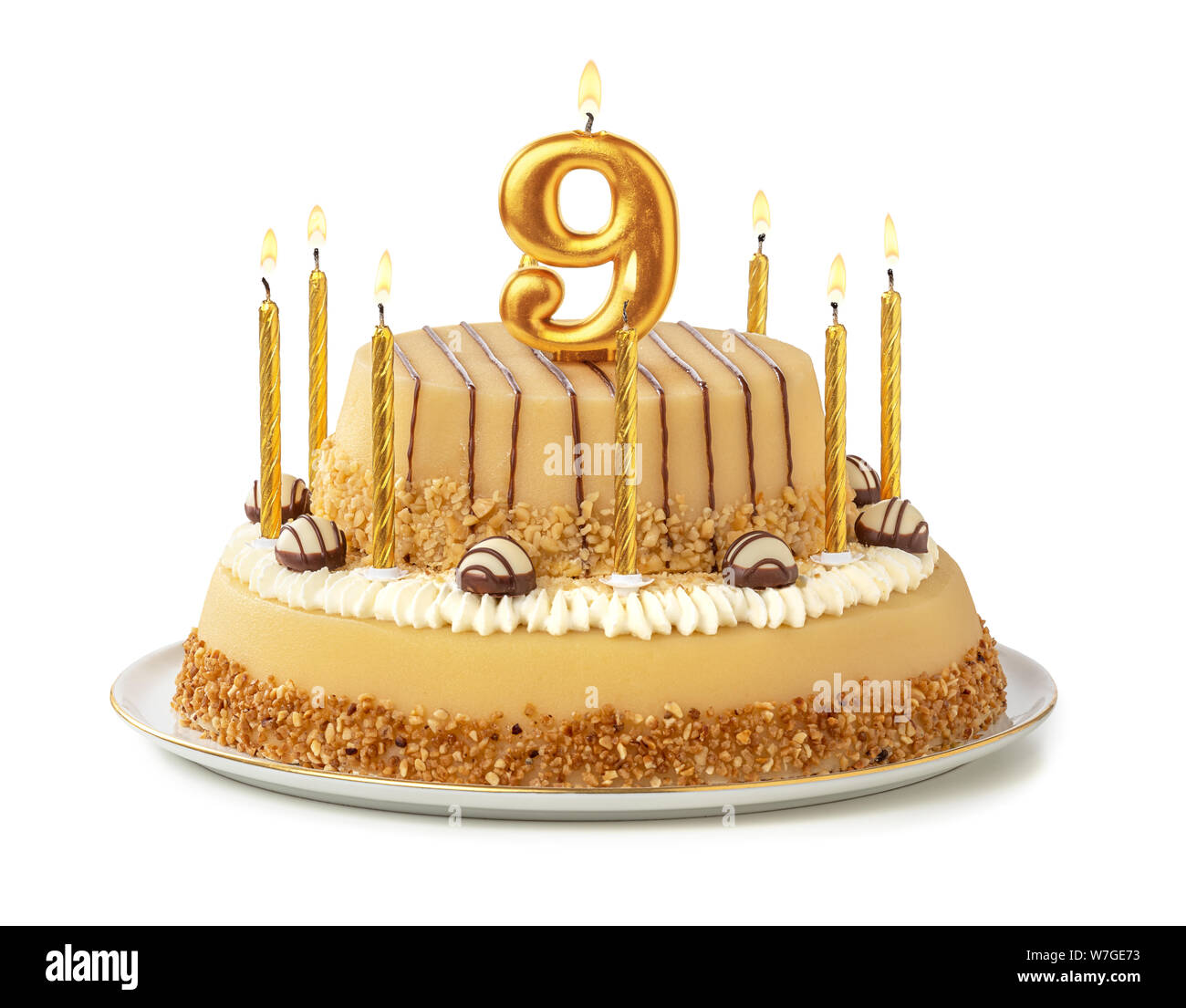 Candela Per La Torta Con Numeri 0-9 E Decorazioni Di