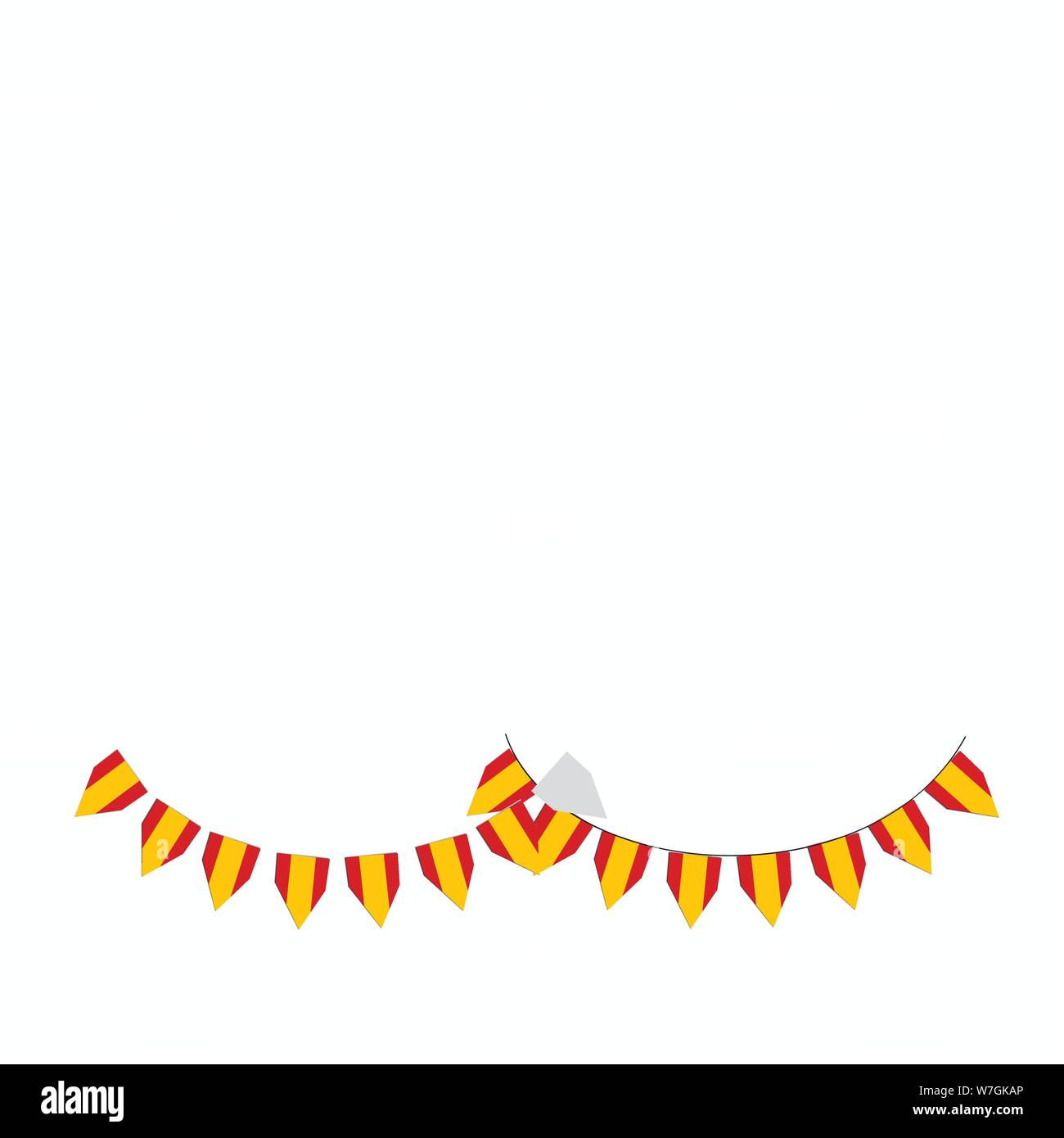 Set brillante con bandiera della Spagna. Felice giorno Spagna bandiere. Collezione colorata con bandiera. Illustrazione Vettoriale. Illustrazione Vettoriale