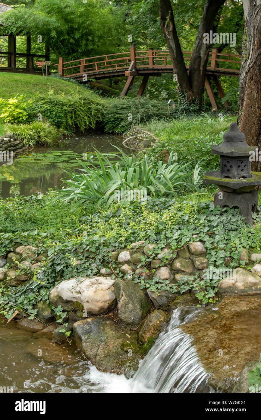 Giardino giapponese in giardini botanici, Belgrado, Serbia Foto Stock