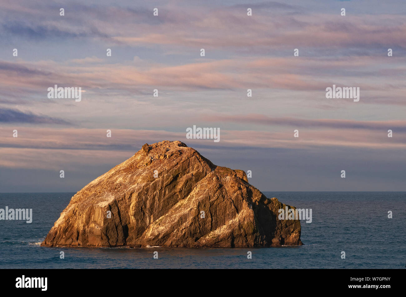 La principessa Ewauna, AKA faccia Rock, Bandon Beach, southern Oregon Coast. Foto Stock