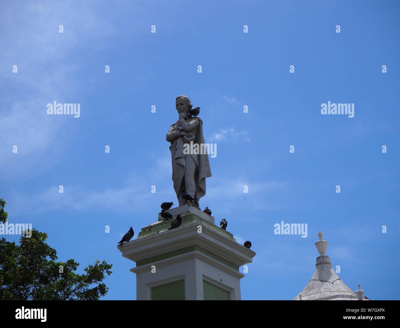 Nicaragua, Leon, Cenrtal America. Cattedrale, statua Foto Stock