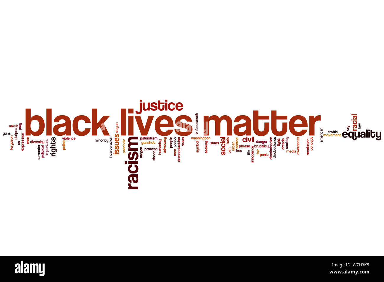 Nero vive questione parola cloud Foto Stock