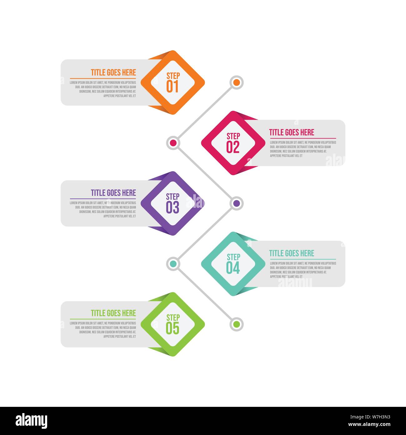 Presentazione aziendale modello infografico con le opzioni o i passi del vettore modello design illustrazione Illustrazione Vettoriale