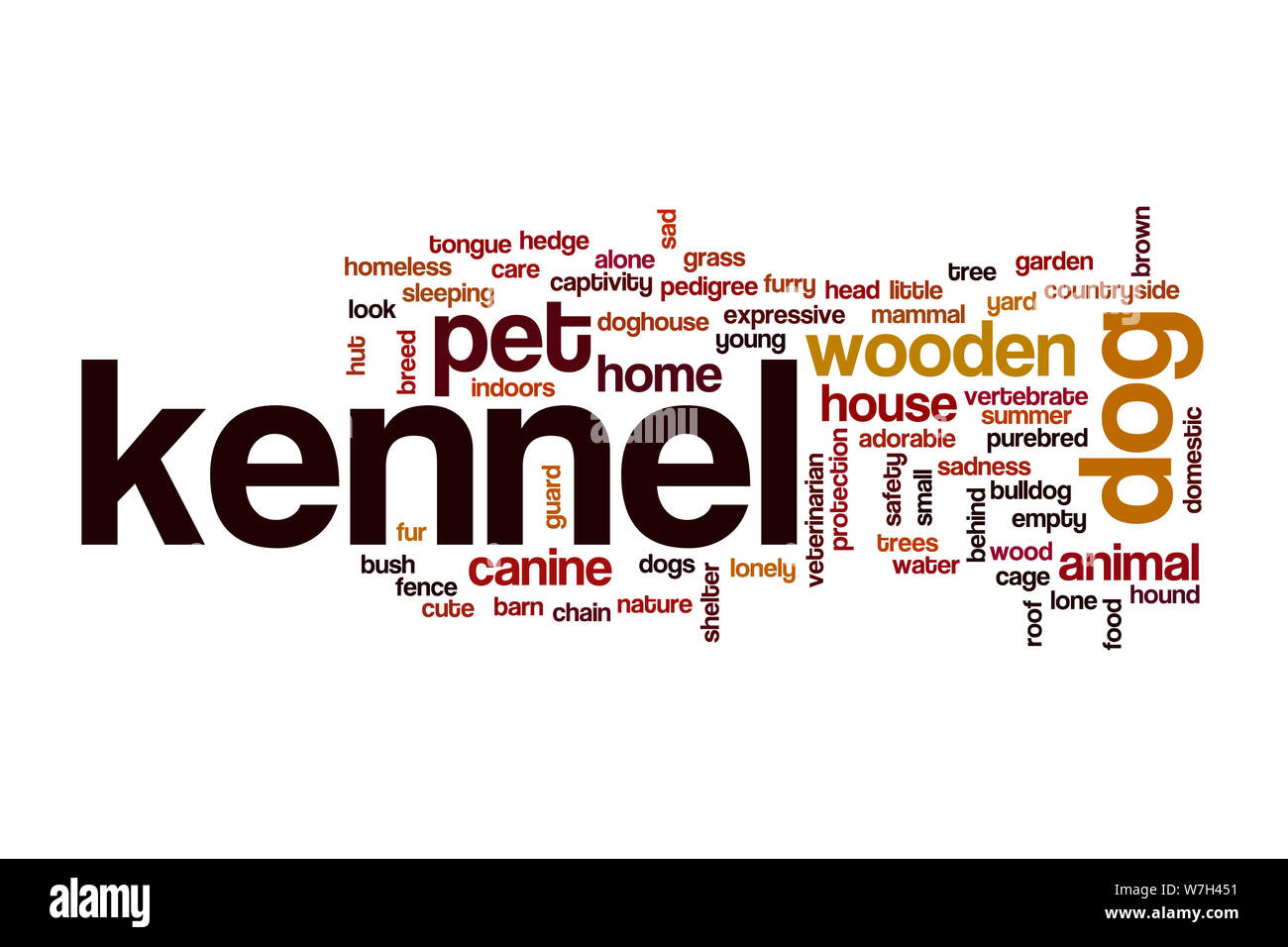 Canile word cloud Foto Stock