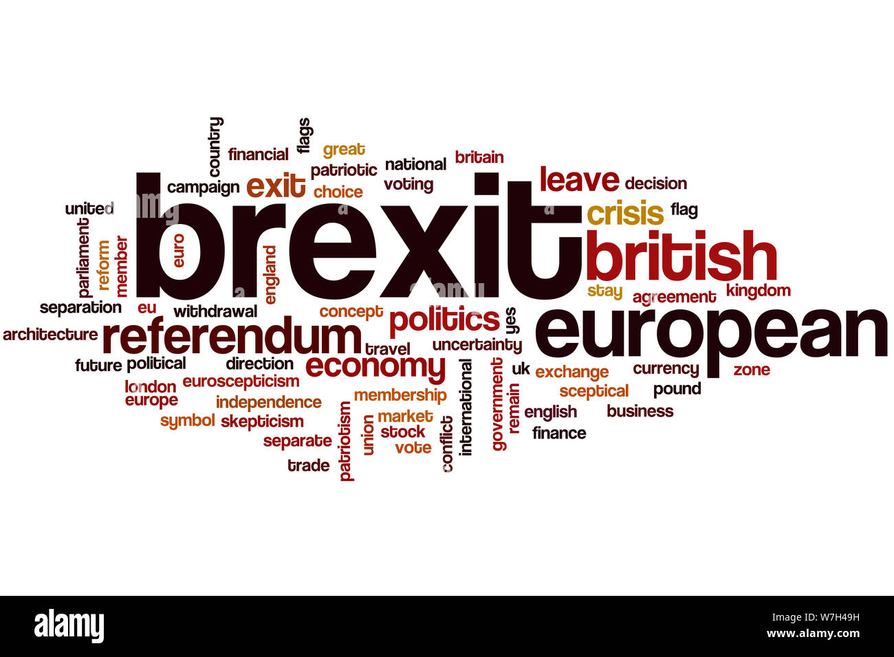 Parola Brexit cloud Foto Stock