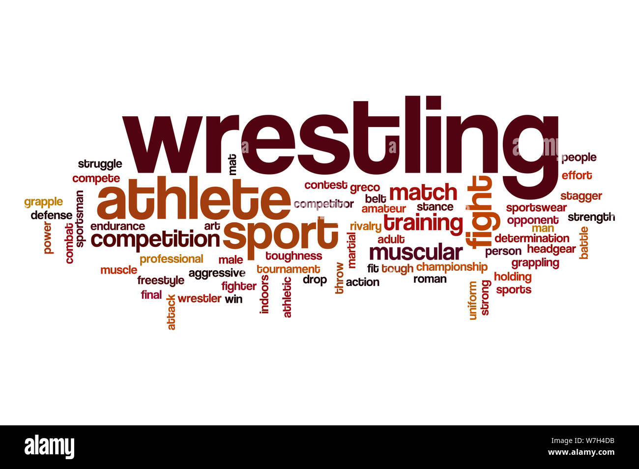 Il wrestling word cloud Foto Stock