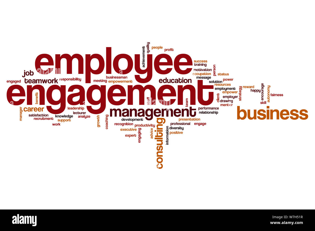 L'Employee Engagement word cloud Foto Stock