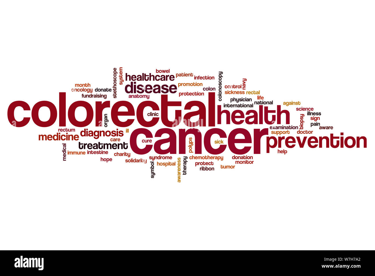 Cancro colorettale parola concetto di cloud Foto Stock