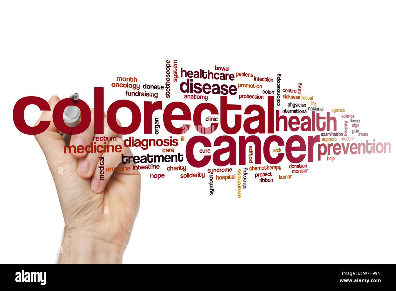 Cancro colorettale parola concetto di cloud Foto Stock