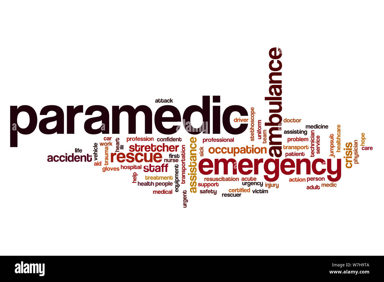 Paramedic parola concetto di cloud Foto Stock