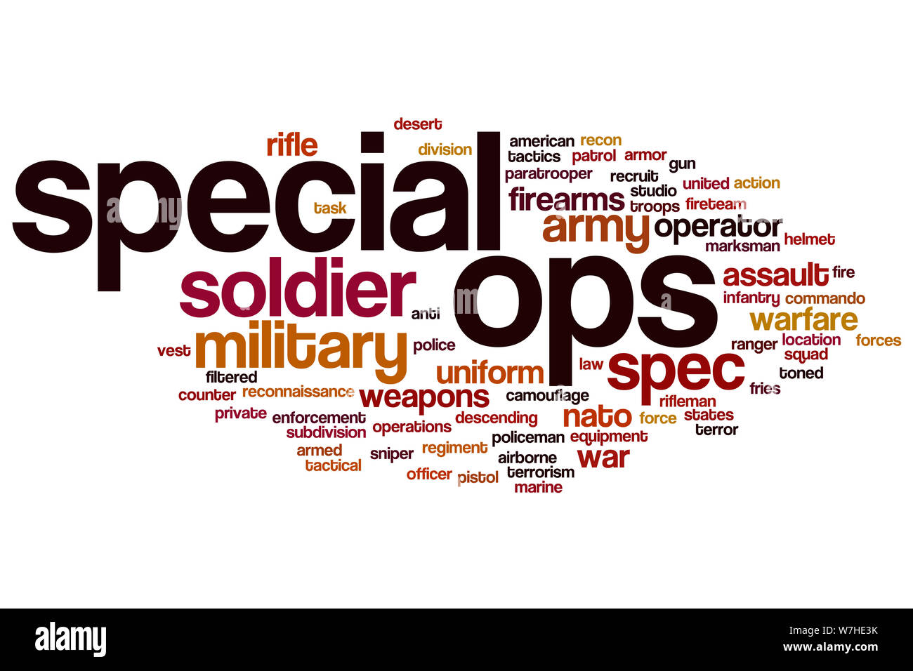 Special Ops parola concetto di cloud Foto Stock