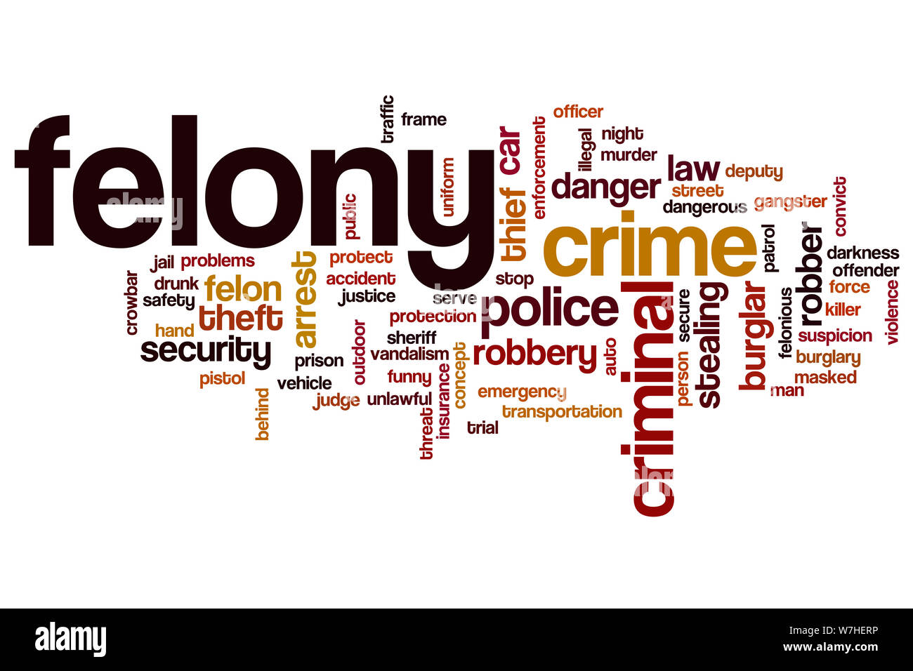 Felony parola concetto di cloud Foto Stock