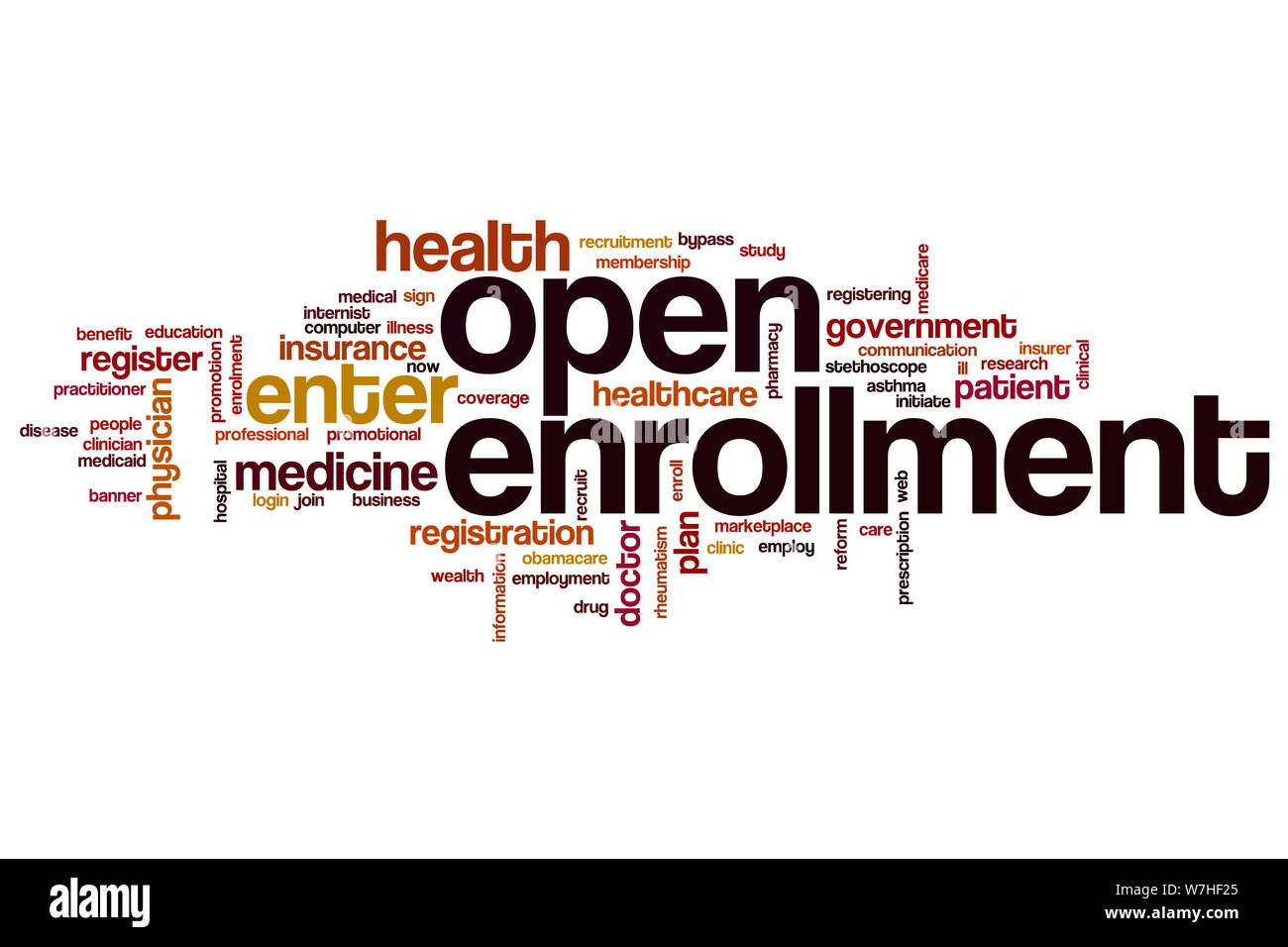 Apri iscrizione di parola il concetto di cloud Foto Stock