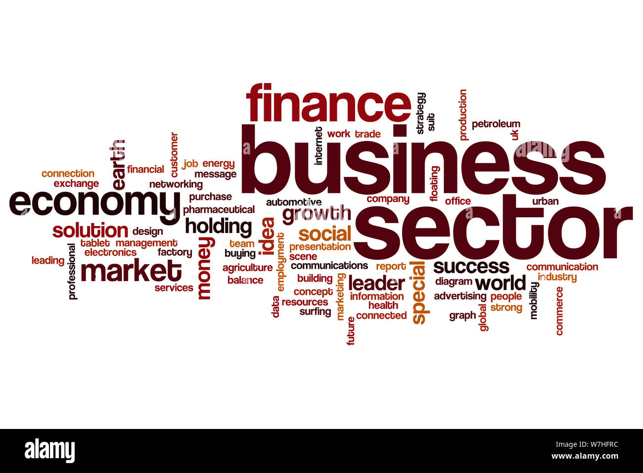 Settore di Business parola concetto di cloud Foto Stock