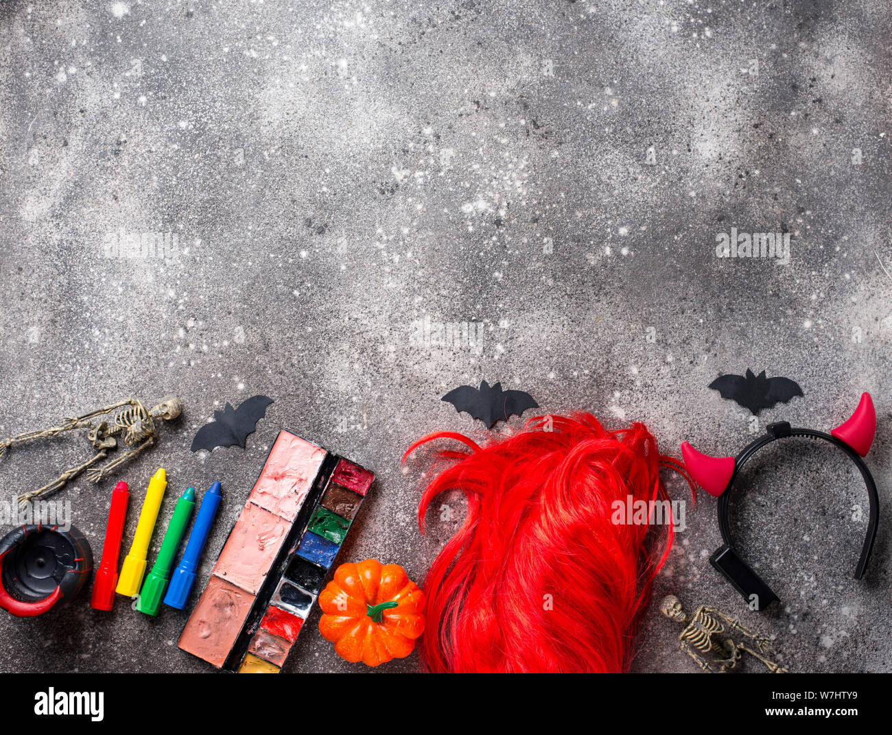 Festa di Halloween accessori e parrucca Foto Stock