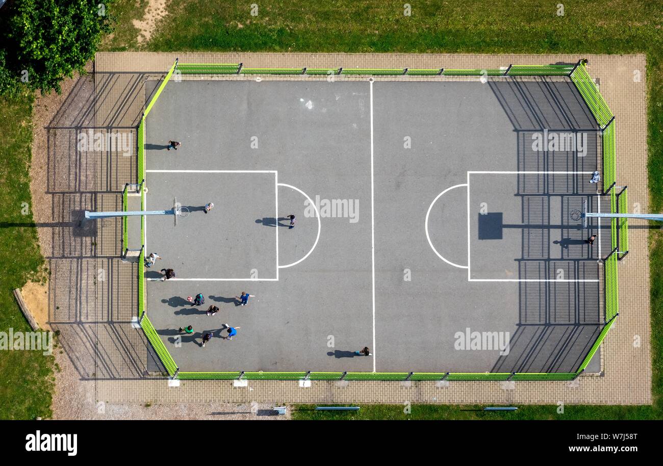 Vista aerea, pallacanestro, Soest, Renania settentrionale-Vestfalia, Germania Foto Stock