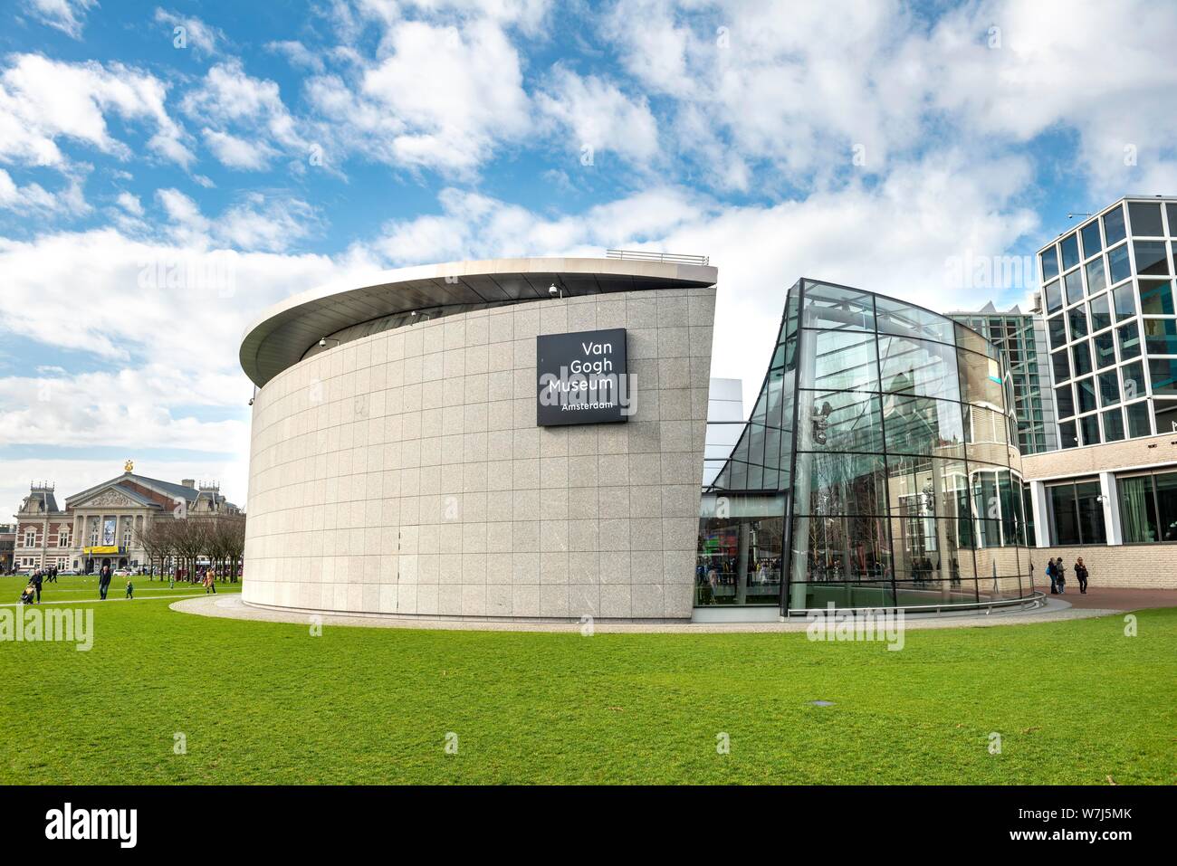 Il museo di Van Gogh, architettura moderna, Amsterdam, Olanda Settentrionale, Paesi Bassi Foto Stock