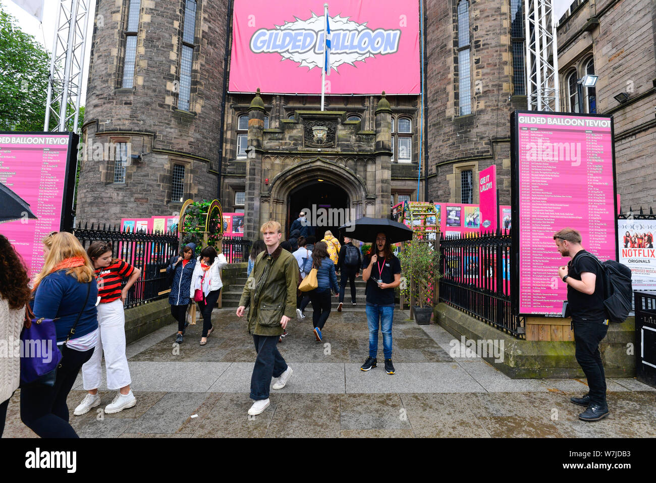 La frangia di Edinburgh è stata fondata nel 1947 come alternativa al Edinburgh International Festival, si svolge ogni anno a Edimburgo, Scozia Foto Stock