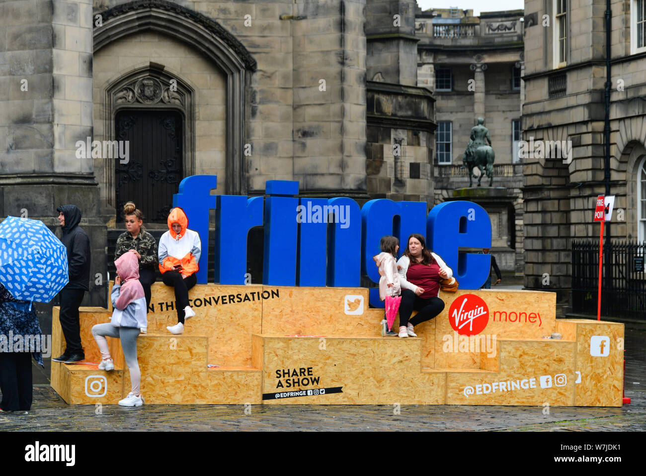 La frangia di Edinburgh è stata fondata nel 1947 come alternativa al Edinburgh International Festival, si svolge ogni anno a Edimburgo, Scozia Foto Stock