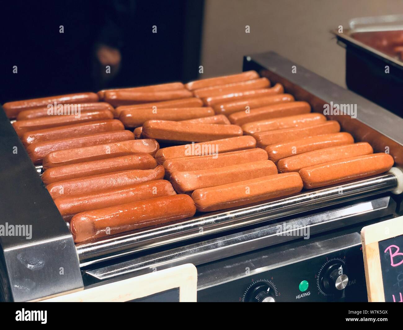 Immagine degli hot dog che cucinano i cibi Foto Stock