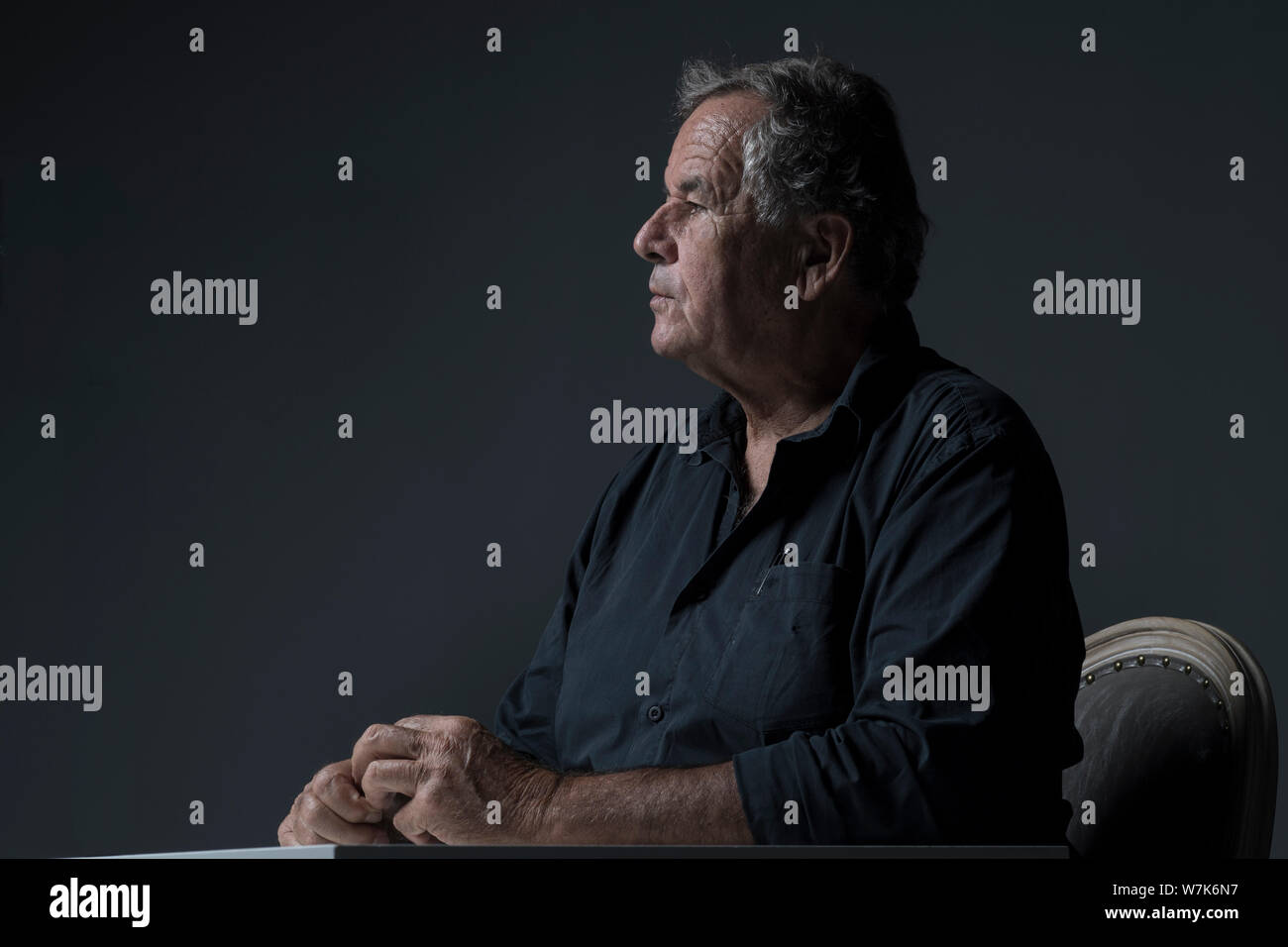 Magnum francese fotografo Bruno Barbey è raffigurato a Pechino in Cina, 17 settembre 2017. Foto Stock