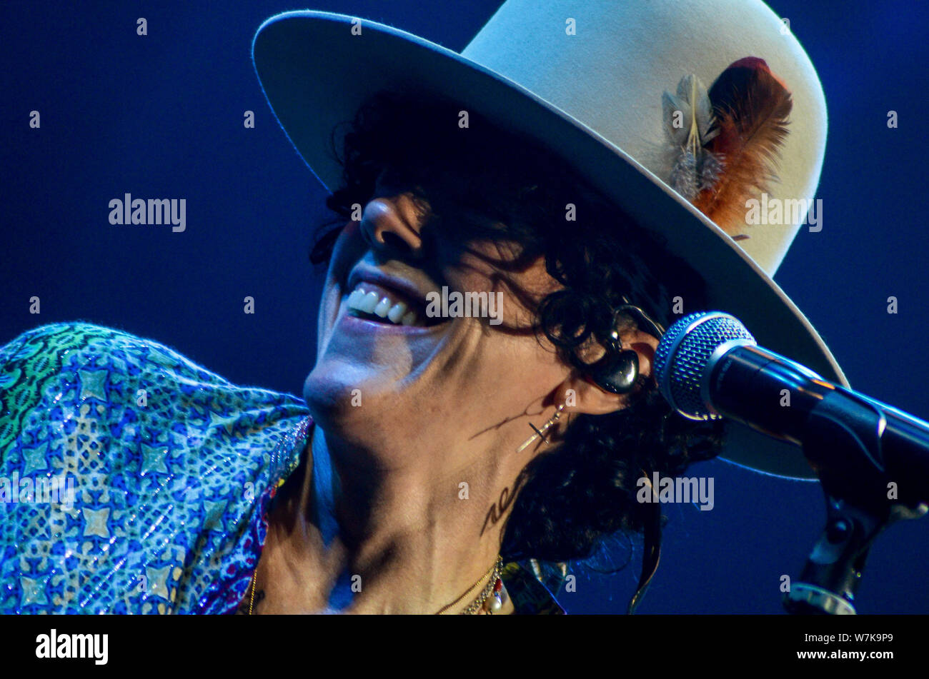 Modena, Italia. 29 Luglio, 2019. LP Laura Pergolizzi ospite straniero a Radio Bruno Estate evento musicale in Modena Italia (foto di Enrico Ballestrazzi/Pacific Stampa) Credito: Pacific Press Agency/Alamy Live News Foto Stock