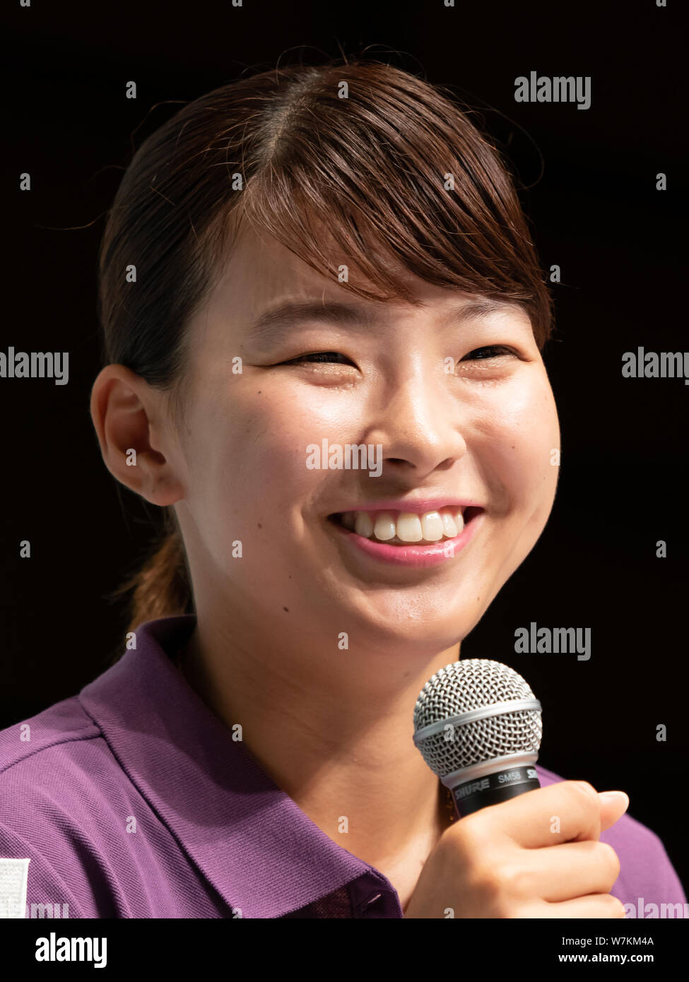 Donna British Open di golf champion Hinako Shibuno assiste ad una conferenza stampa a Tokyo in Giappone il 6 agosto 2019. Credito: Motoo Naka/AFLO/Alamy Live News Foto Stock