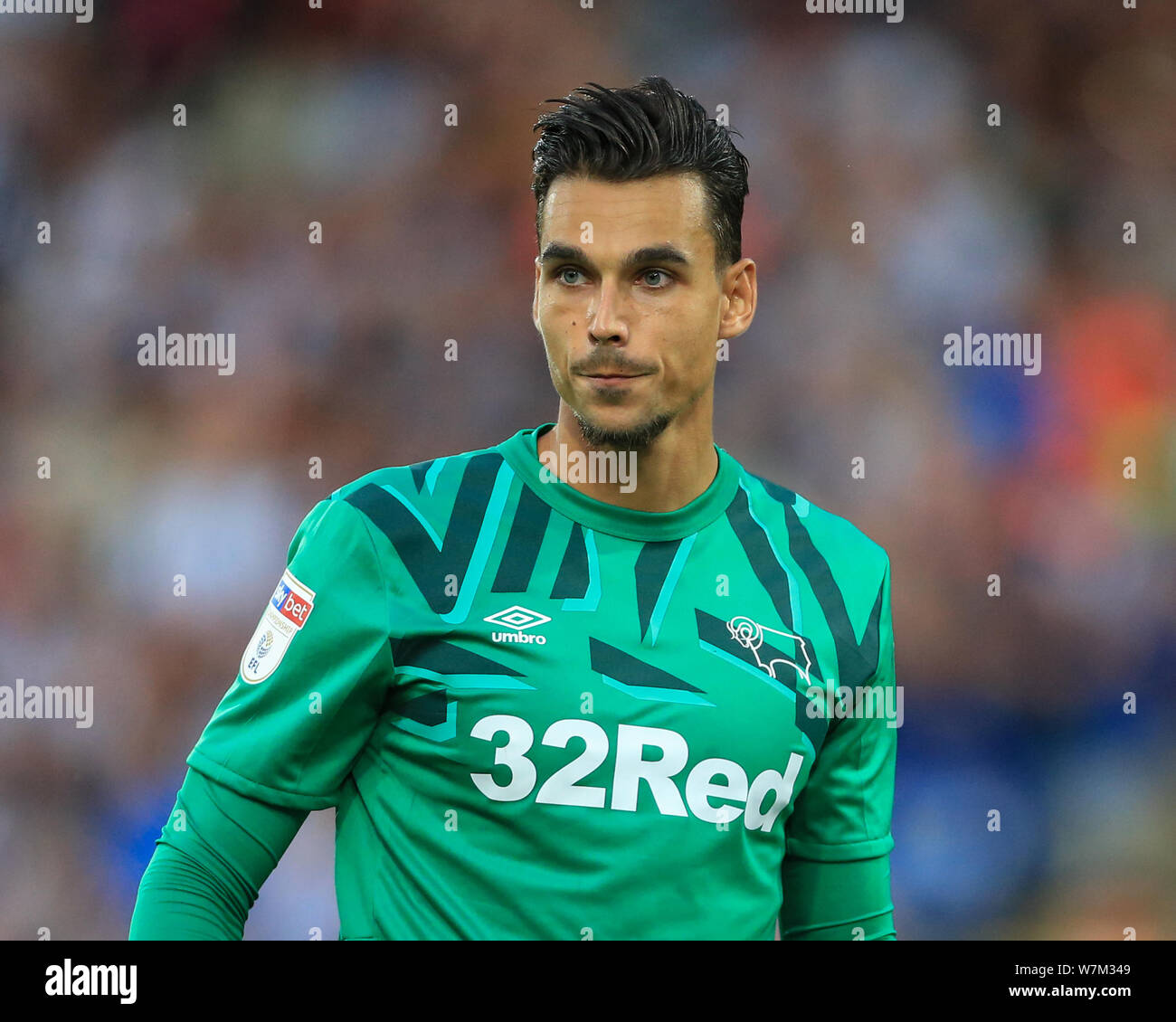 5 agosto 2019, John Smiths Stadium, Huddersfield Inghilterra; Sky scommessa campionato, Huddersfield Town vs Derby County ; Kelle Roos (21) del Derby County durante il gioco Credito: Mark Cosgrove/News immagini English Football League immagini sono soggette a licenza DataCo Foto Stock