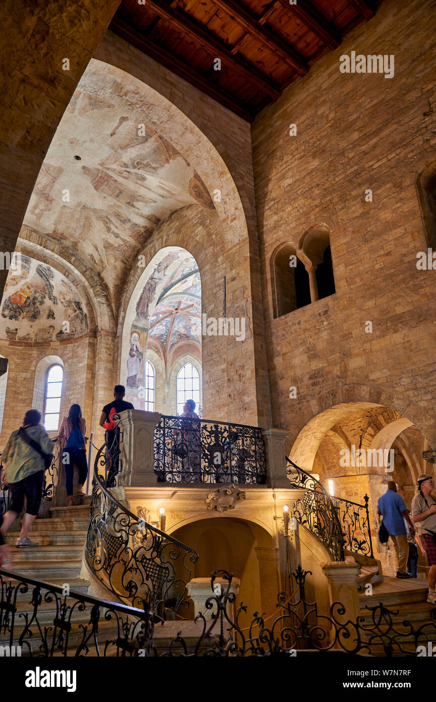 Praga Repubblica Ceca. Basilica di San Giorgio e al castello Foto Stock