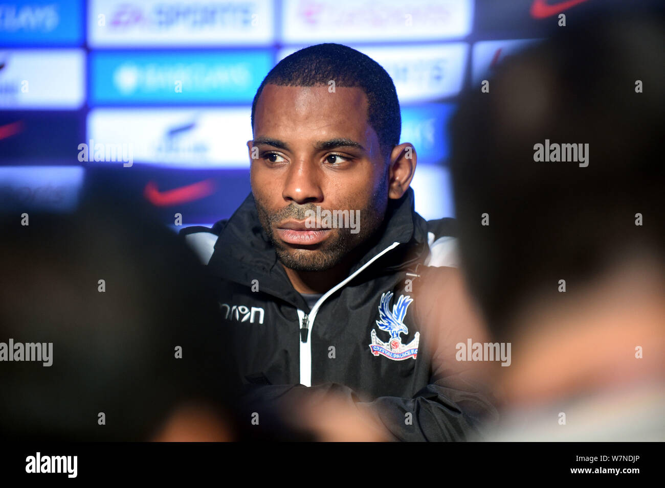 English football player Jason Puncheon di Crystal Palace F.C. partecipa a una conferenza stampa per il 2017 Premier League Asia Trophy contro il Liverpool F.C Foto Stock