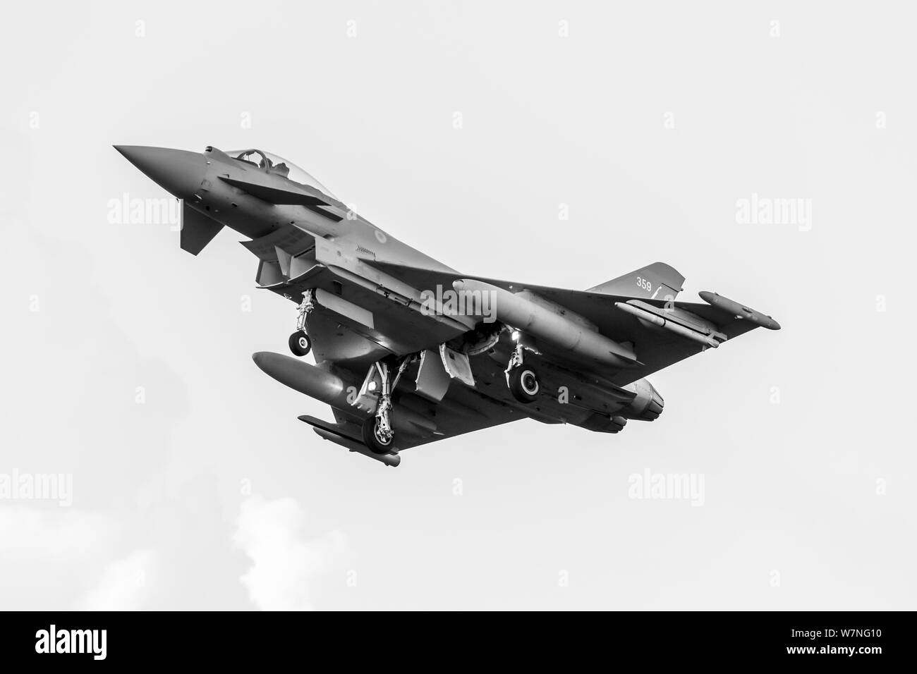 RAF Typhoon FGR4 - Eurofighter durante missioni di addestramento a RAF Coningsby, UK. Foto Stock