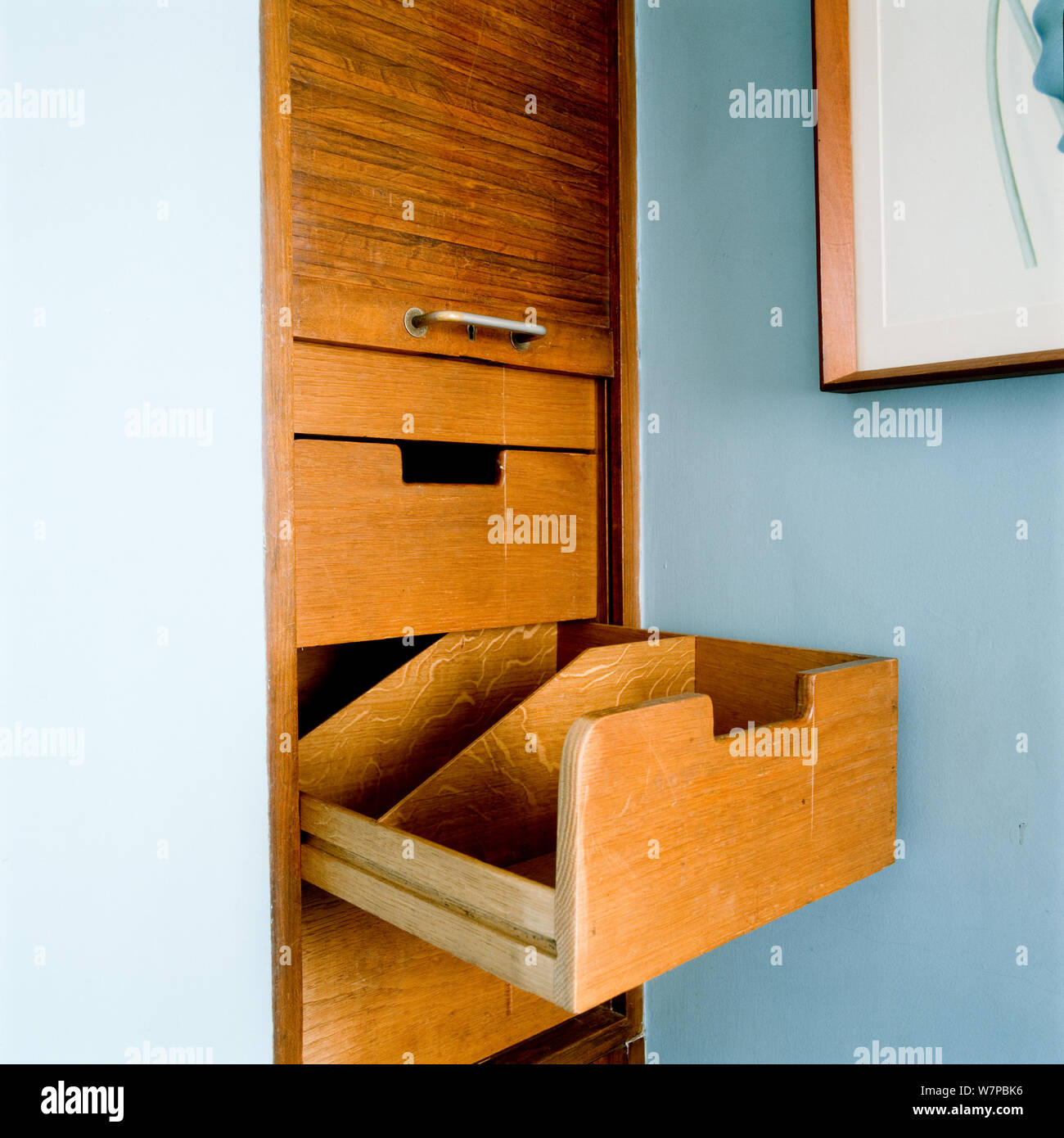 Cassetti in legno Foto Stock